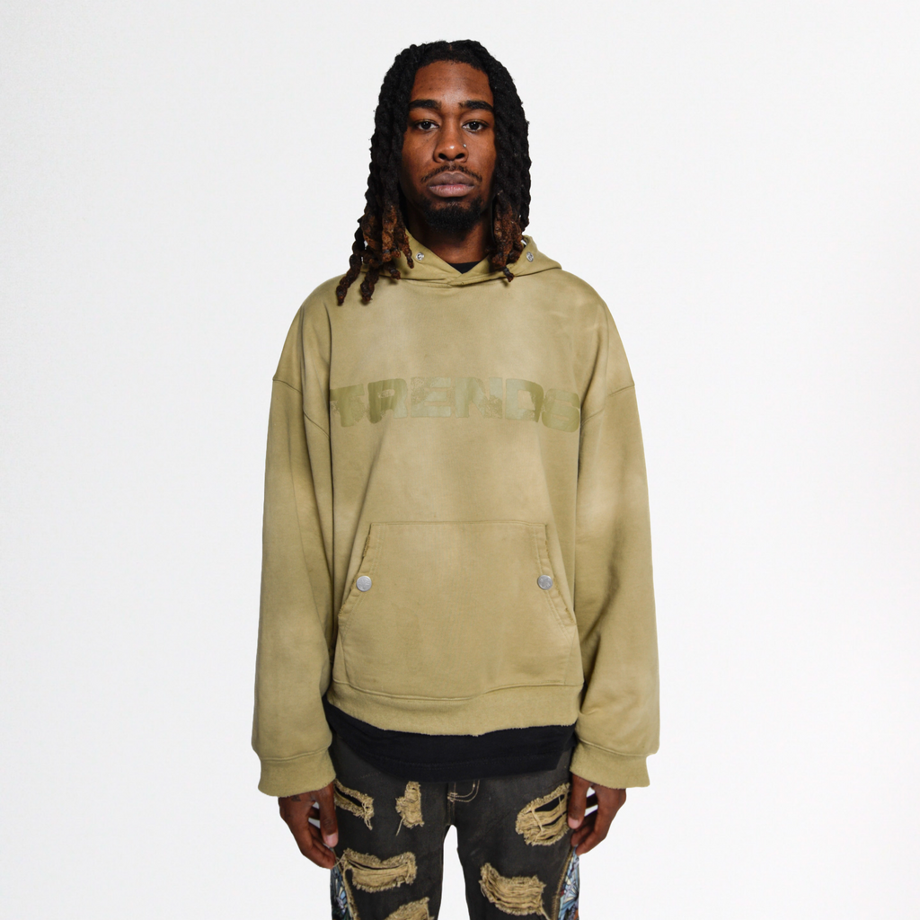 "TRENDS" SANDSTONE GRUNGE HOODIE