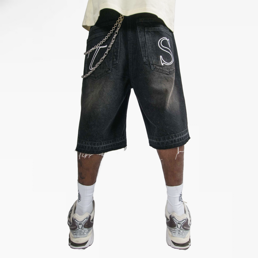 "TRENDS" EVERYDAY JORTS BLACK