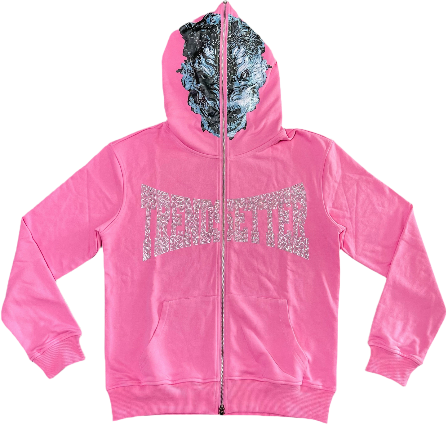 Trendsetter Studios Rhinestone Zip Up “Pink”