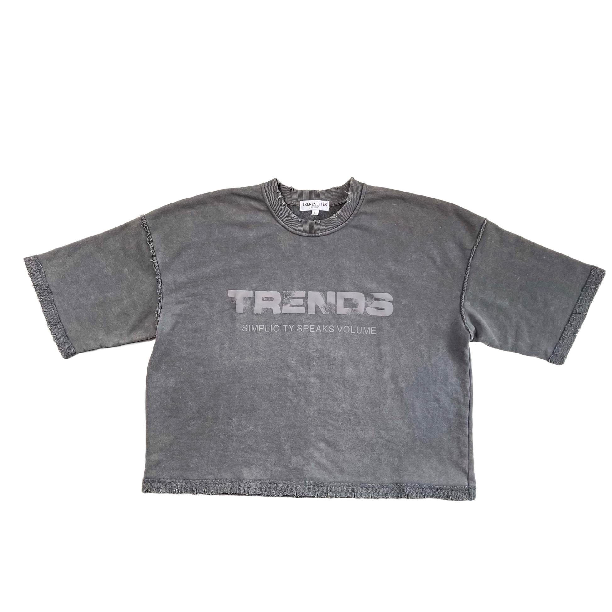 “TRENDS” STAPLE TEE WASHED GREY
