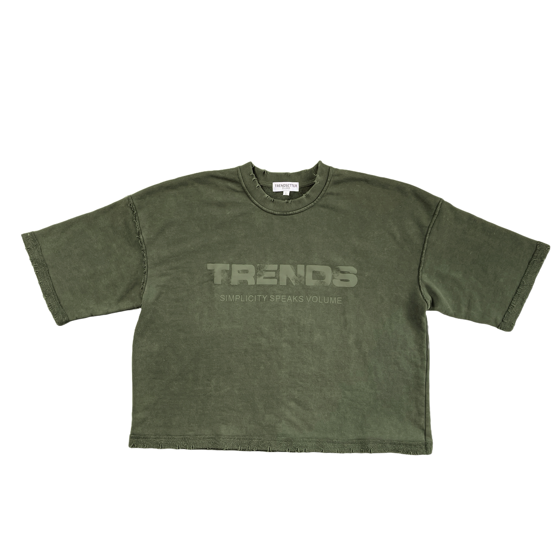 “TRENDS” STAPLE TEE WASHED OLIVE