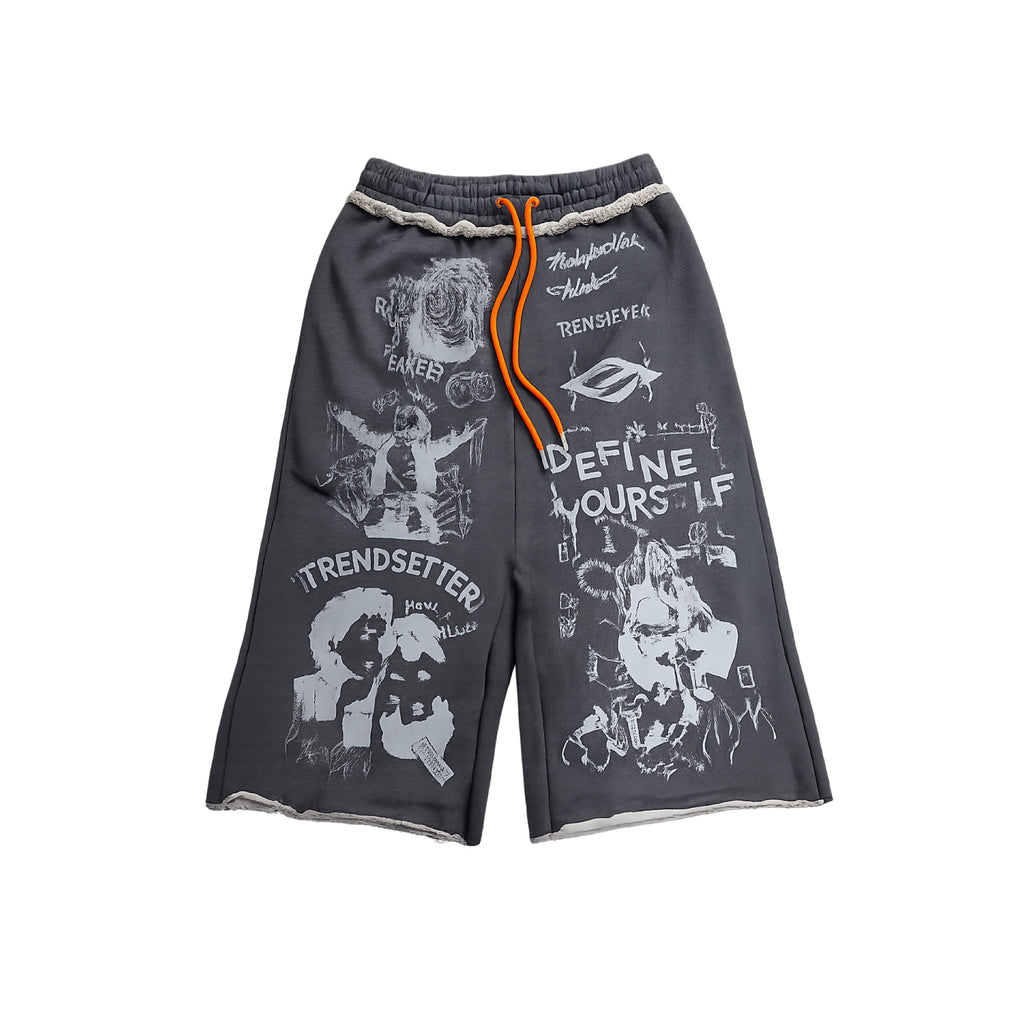 “Define Yourself” 3/4 Shorts (Orange Strings)