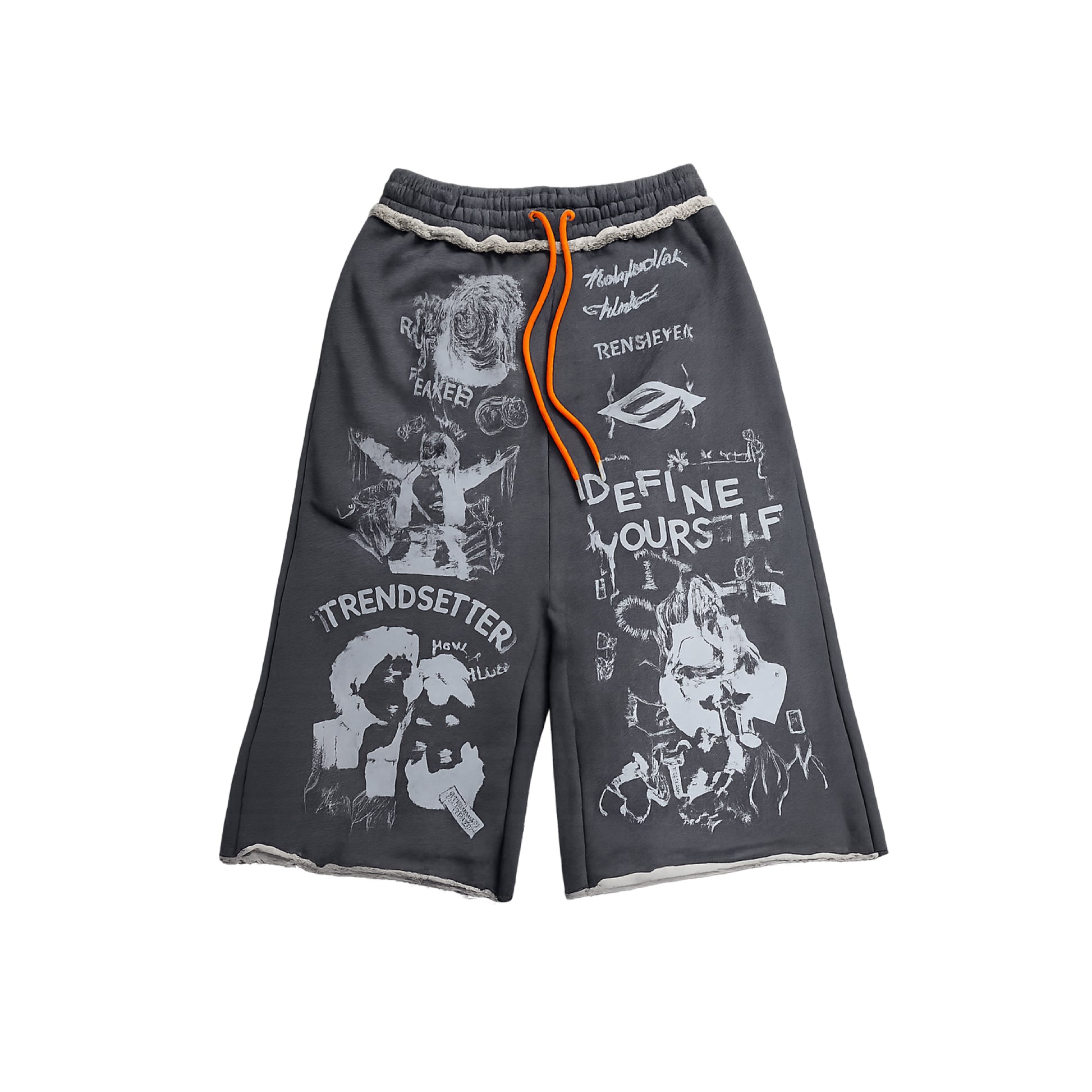 “Define Yourself” 3/4 Shorts (Orange Strings)