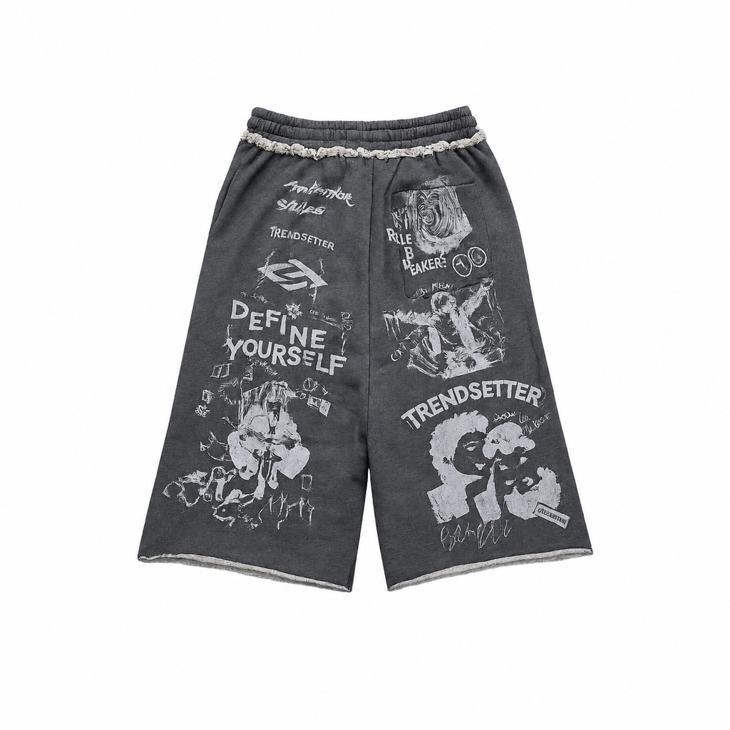 “Define Yourself” 3/4 Shorts (Green Strings)