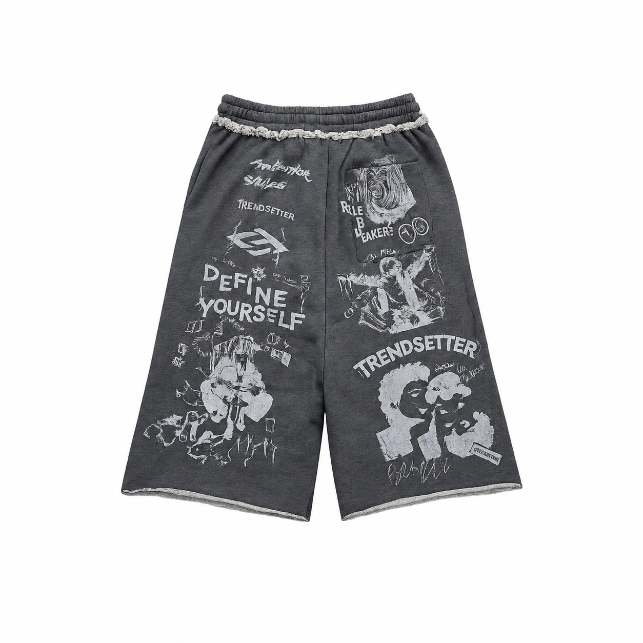 “Define Yourself” 3/4 Shorts (Blue Strings)
